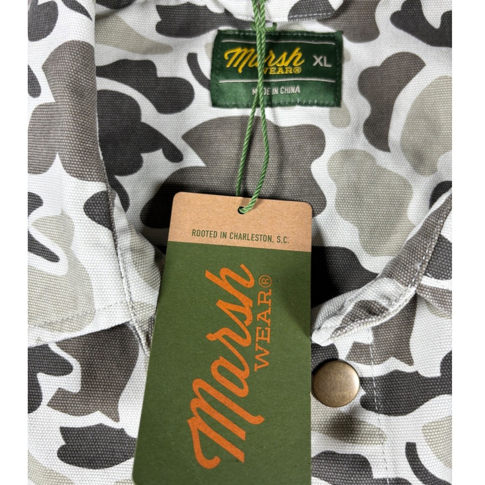NWT Marsh Wear The Delano Shacket Mens XL Stone Mallard Camo Canvas Shirt Jacket - Picture 4 of 7